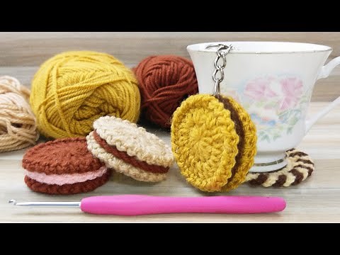 🍪🍪Crochet Biscuits | easy crochet keychain🍪🍪