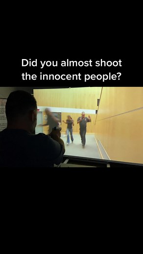 Did you almost shoot the innocent people? #virtualshoot #virtualshooting #virtualtraining #shootingsimulator #firearmstraining #simulatedshooting #defensivetraining