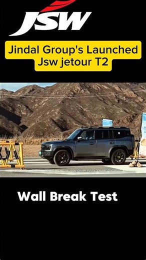JSW Jetour T2 Wall Break Test #automobile #youtubeshorts #jetour