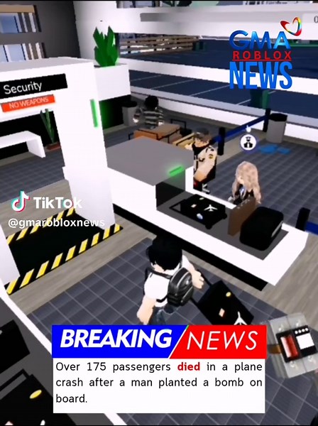 Breaking News: Over 175 passengers d*ed in a plane crush after a man planted a b*mb on board. #breakingnews #roblox #news