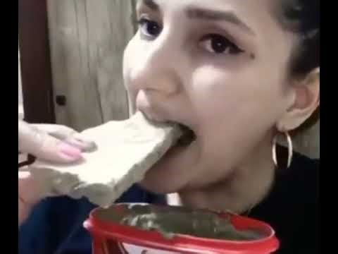 ‪@martariva7357‬ chalk and clay eating compilation || chalk crunch || clay eating || clay paste 😋