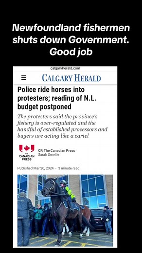 Good job Newfoundland fishermen! Fight for your rights!