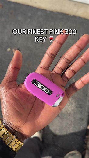 Premium Pink 300 Keychain for Auto Enthusiasts
