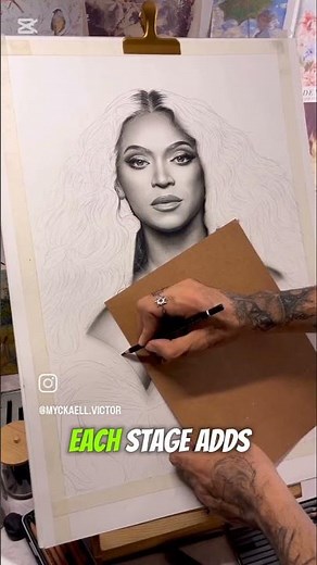 DRAWING BEYONCE WITH PENCIL || PENCIL DRAWING PROCESS. artist: myckaell.victor