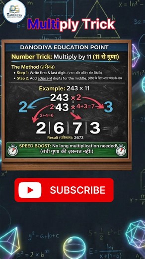 2 Second Multiplication Trick 🔥 Vedic Maths Magic |⚡ Super Fast Maths Trick #Viral #shorts #tricks