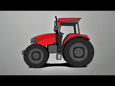 How to Draw a Tractor Easy