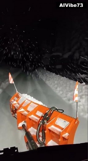 POV: Unimog Plowing Deep Snow at Night 🚜❄️