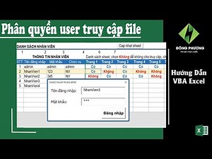 Cách Phân Quyền User truy cập các sheet trong file Excel | VBA cơ bản đến nâng cao