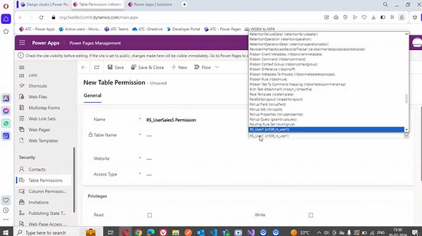 Lesson570 - Repeating Section - Permissions of both tables - Power Apps 1000 Videos