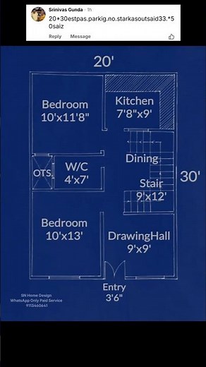 20*30 Feet Modern House Floor Plan #home #housedesign #house #homedesign #houseplan #interiordesign