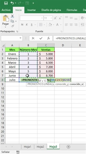 How to predict sales in Excel 📈 (Automatic projection) #excel #shorts