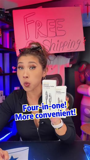 Fast charging with no more cable mess! MAGIC JOHN 4-in-1 65W Data Cable, helps you easily solve charging problems!#TikTokShopHolidayHaul #MAGICJOHN #unitedstates