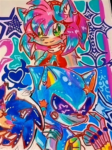 Metamy fanart Amy x MetalSonic — fanart y ship AMO