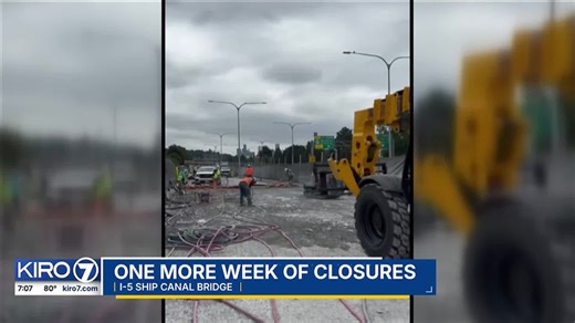 VIDEO: The final round of I-5 closures for the Ship Canal Bridge