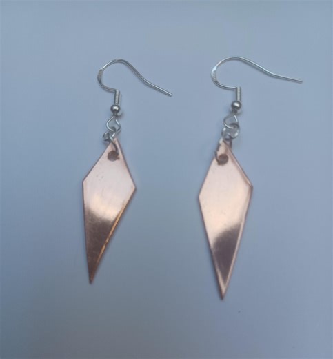Copper Dagger Shape Earrings - Etsy UK