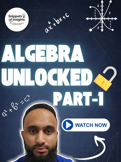 Algebra Is Easier Than You Think! The word algebra makes many students panic, but the logic behind it is something you already use in everyday life. When you say you will save five pounds each week to reach twenty by the end of the month, you are already thinking in equations. Algebra simply turns real situations into clear mathematical relationships. Once you slow it down and follow the logic step by step, GCSE Maths becomes much less intimidating. #GCSEMaths #Algebra #MathRevision #ExamPrep #m