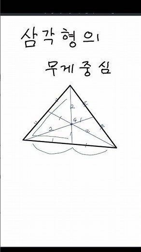 삼각형의 무게중심 - 정의, 성질, 좌표