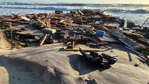 VIDEO: Outer Banks Homes Collapse During Storm Gianna