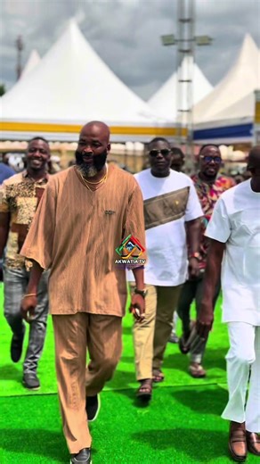 Akwatia NDC chairman, Moro Awale and his members arrive at the 40th Anniversary of True Israel Christian Church ongoing now at Akwatia Yenkro Park