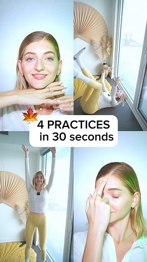 4 practices for face and body 1. Cockroach: Raise arms and legs into the sky and start shaking them for 30-60 seconds. Make sure back is on the floor. Do this on empty stomach to promote lymphatic flow. 2. Stretching: raise both arms into the sky. Hold for 30 seconds to starch organs and muscles. 3. Take a couple of sips of warm water and start face fitness. Save to remember💛 #exercises #beautyroutine #facefitness #facemassage #selfcareroutine Disclaimer: not a medical advice. For education pur