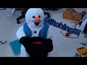 French spinning snowflake snowman glitching