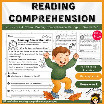 Fall Science & Nature Reading Comprehension Passages | Grades 3–6