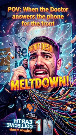 When Your front Desk Calls out 😭 Doctor has to do it all 🤣💀#fyp #comedy #hospital #medical #viral