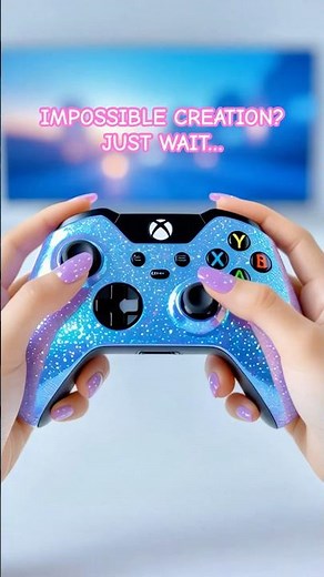 She Holds a GLITTER Xbox Controller… What Happens Next Will Shock You 💥 #AIexperiment