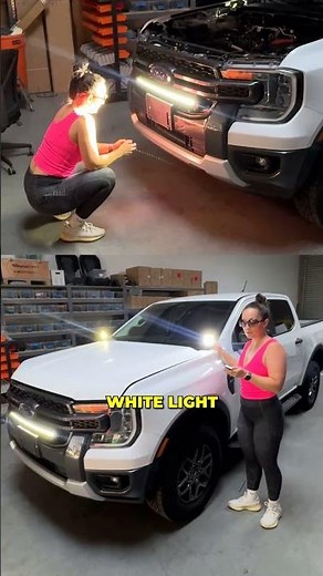 Ford Ranger White + Amber DRL off-road Light Kits - Bolt-On, No Drilling | M&R Automotive #shorts