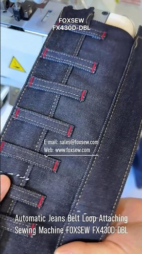 Automatic Jeans Belt Loop Attaching Sewing Machine