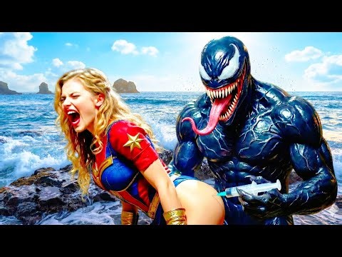 Unexpected Team-Up Under the Sea! Venom Traps Wonder Woman — Supergirl & Catwoman Save the Day