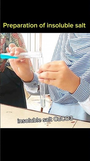 Insoluble salt Preparation Class 10