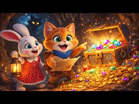 The Magical Crystal Adventure | Kids 3D Cartoon Story 🐈🐇