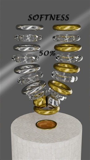 0% vs 100% Soft Body SimulationBlender 3D- Perfectly Satisfying & Realistic!