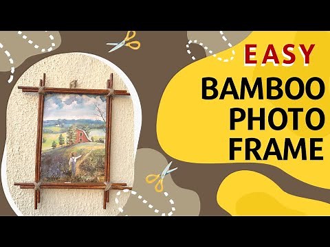 How to Make BAMBOO Photo Frame | Easy Wall Hanging | Low budget home decor | Best out of waste decor