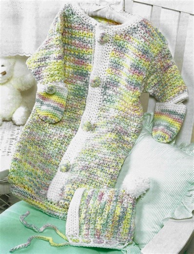 Crochet Baby Bunting PATTERN With Hat: Newborn Layette (PDF Pattern) - Etsy