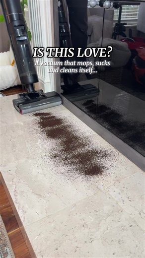 One pass is all it takes..vacuum and mop at the same time, then it cleans itself with one button. No cords, no swapping tools, just fast spotless floors without the headache. #wetdryvacuum #vacmop #floorcleaning #homecleaning #cordlessvacuum
