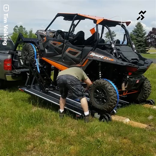 7.1K views · 30 reactions | This truck-mounted deck can lift and dock sleds, motorbikes, and ATVs. The founder of Tuff Lift, Tim Volking, developed this multi-use hydraulic deck for hauling vehicles like sleds, quads, motorbikes, ATVs. #gigadgets #atvlife #lifting #hydraulic #hauling | GIAdventure | Facebook