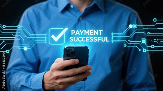 Successful payment secure online transaction process ecommerce internet banking fintech technology fraud prevention digital payment safety secure payment process online banking transaction