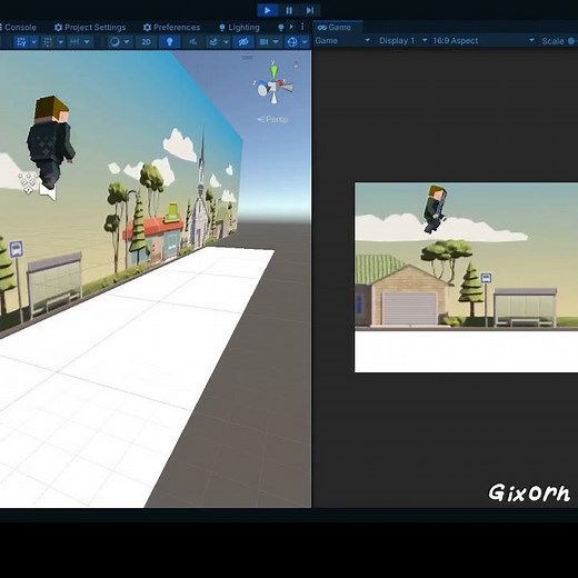 Behind the Scenes. Endless Runner Minigame. Made with Unity