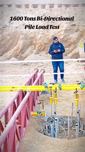 1600 Ton Bi-Directional Pile Load Test #absdeveloper #gondalabswala #construction #excavationproject