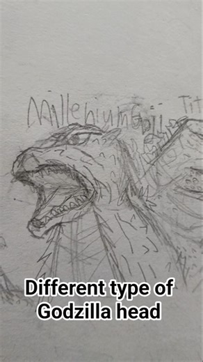 Different types of Godzilla head. #godzilla #drawing #sketch