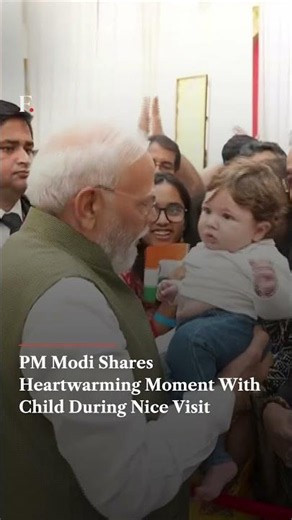 PM Modi Shares Heartwarming Moment With Young Child During Nice Visit | Subscribe to Firstpost