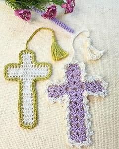 Cross Bookmarks in Thread Crochet Pattern PDF Download,shell Stitch Cross,filet Crochet Cross,religious Crochet Cross,crochet Bookmarks PDF - Etsy