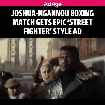 The latest promotional spot for upcoming Joshua-Ngannou boxing match mimics the look and feel of games such as Street Fighter, turning the boxers into 16-bit pixelated players, with health meters above them and New York as not only the background but also the fighting stage. The action-packed two-minute spot, created by BigTime Creative Shop and directed by Romain Chassaing, promotes this Friday’s bout in Riyadh, Saudi Arabia. Read more: https://ow.ly/g9BU50QL0YG | Ad Age