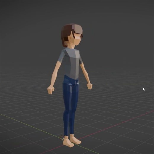 low poly character desighn #blender3d #blender #blenderbeginner