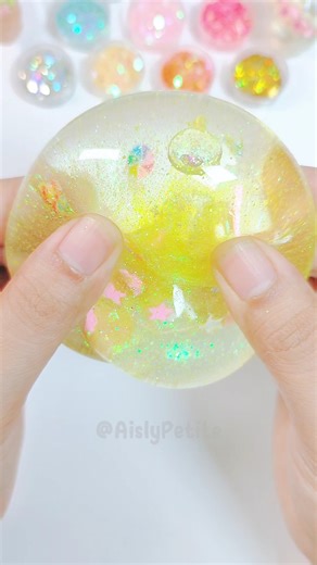 ​DIY Yellow Nano Tape Bubble: Making a Candy Cloud Squishy with Rainbow Sprinkles! ☀️🌈#AislyPetite