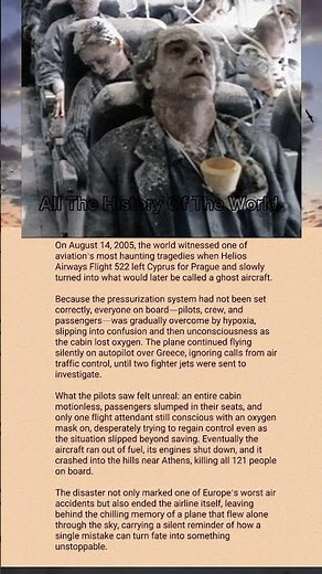 On August 14, 2005,the plane that crashed in Europe became known as the Ghost Plane.#history #europe