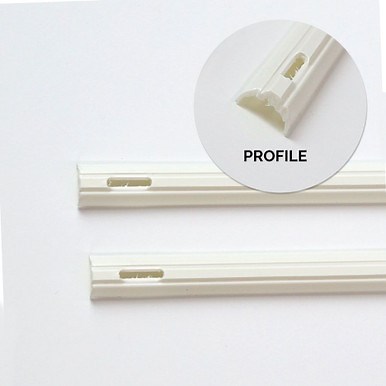 White Retainer Strip for full glass doors 1 1/4" or 1 1/2" thick (Replacement for Part # 1202320311Dx)