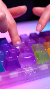 Gel Keycaps Ripple Close-Up ⌨️🔮 | Hypnotic ASMR Typing #shorts